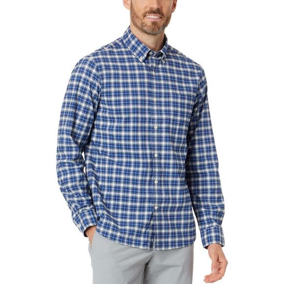 Vineyard Vines Mens Plaid On-The-Go Brrr Shirt XXL Plaid Maritime Blue - NWT - Picture 2 of 4